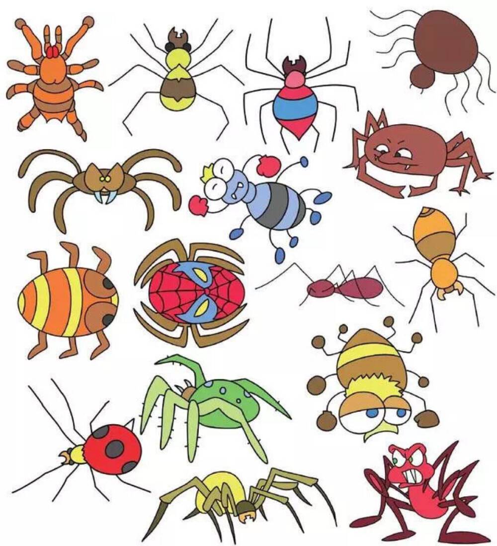 昆虫简笔画大全 可爱图片