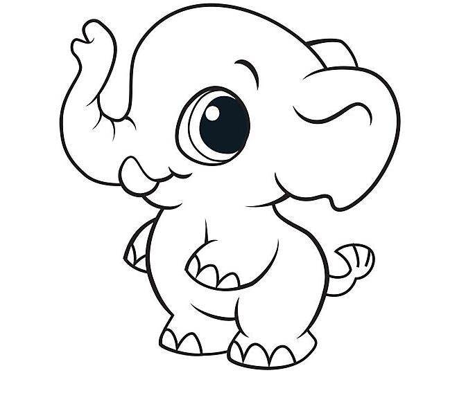 可爱的大象简笔画简单可爱的大象简笔画