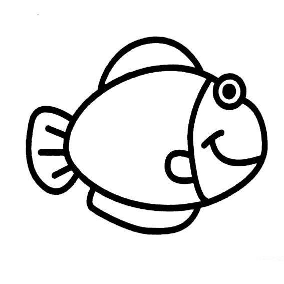 鱼的画法简笔画图片图片