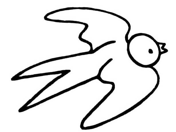飞翔的鸟儿的画法图片