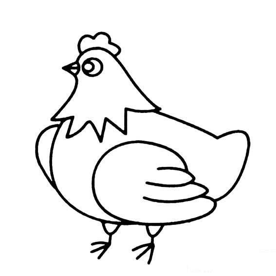 简笔画鸡的画法儿童画图片