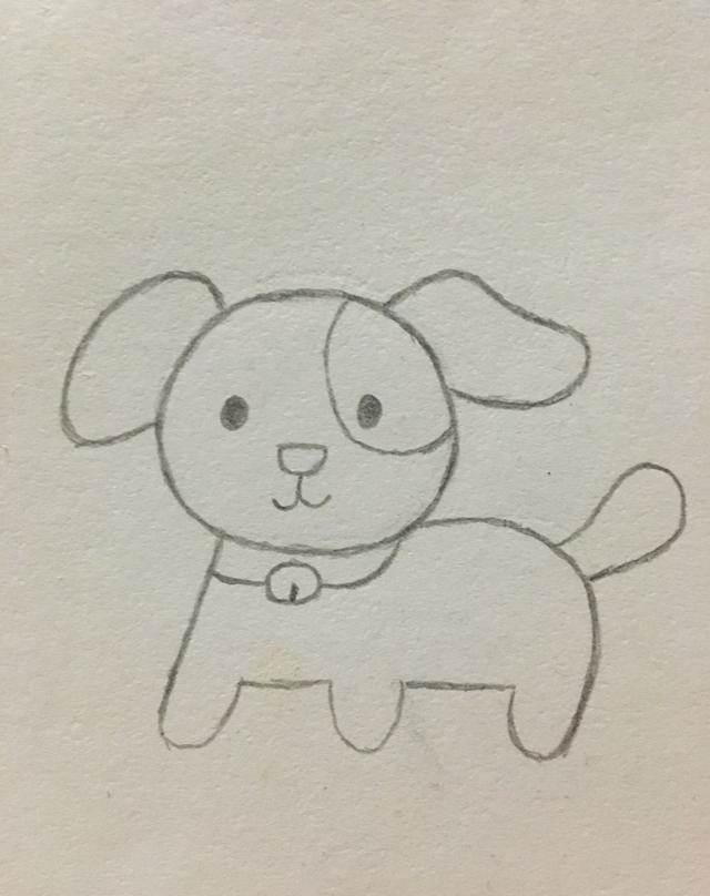 怎样画小狗简笔画儿童图片