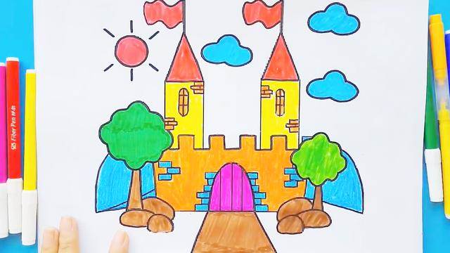 公主城堡简笔画 住在图片