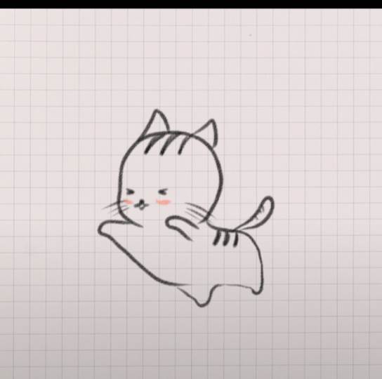 可爱小猫的简笔画 简笔画猫的图案