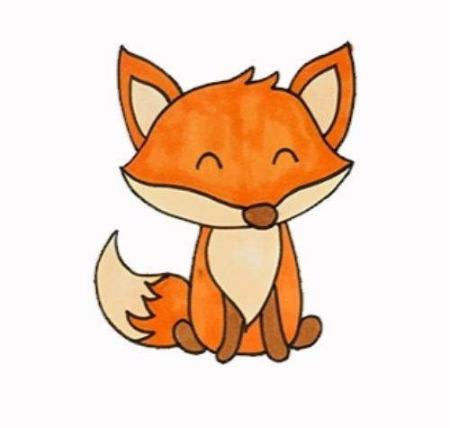 狐狸简笔画可爱 画法图片
