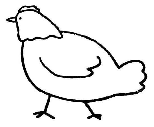 怎样简单的画一只鸡图片