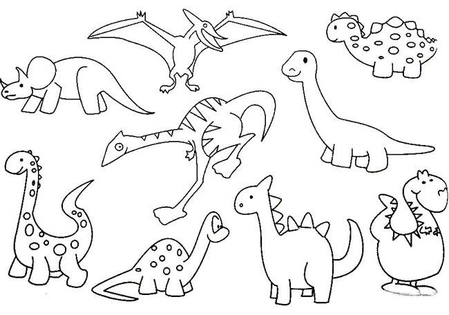 9月最新恐龙简笔画大全 恐龙简笔画大全带颜色 可爱