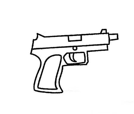 10张手枪简笔画图片不同枪支的外形特点和简笔画图片10张手枪简笔画图