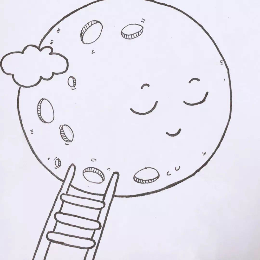 简单漂亮儿童画 实用简笔画月亮的画法详细步骤（风景简笔画大全图片） - 有点网 - 好手艺