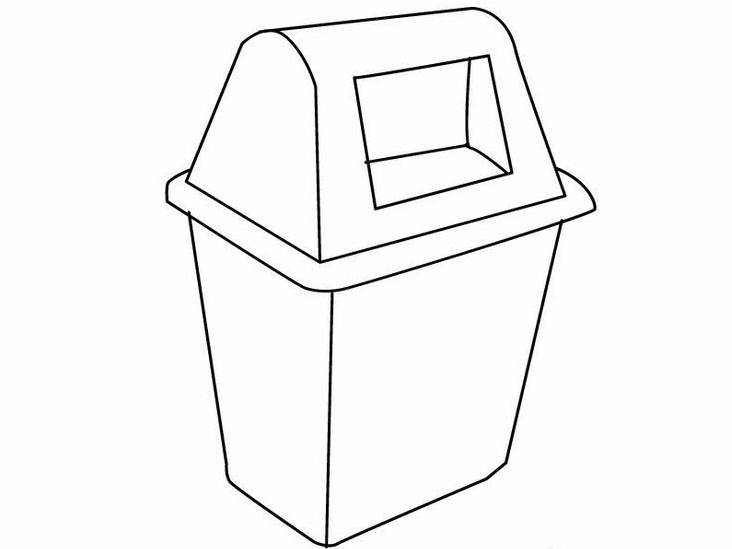 9月最新垃圾桶的简笔画 垃圾桶分类颜色和标志简笔画