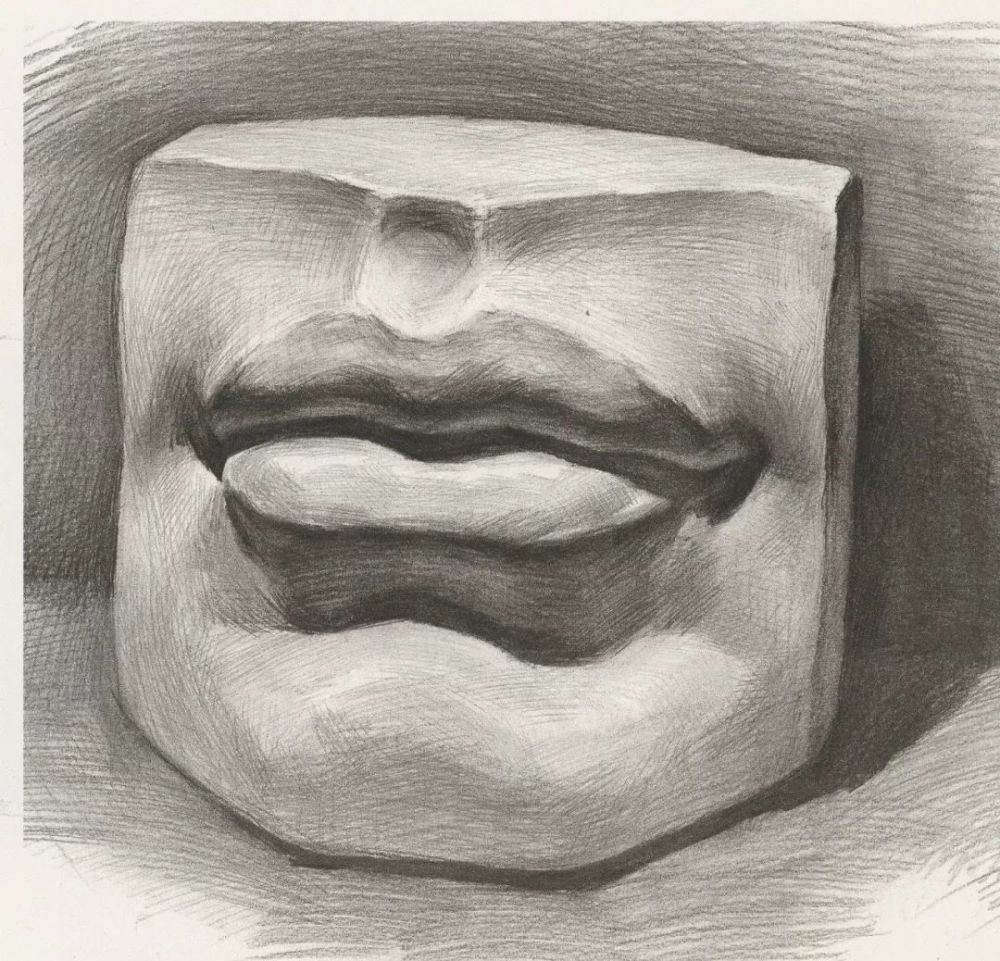 嘴巴的画法素描图片