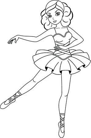 跳芭蕾简笔画 少女图片