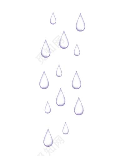 雨滴的简笔画卡通图片