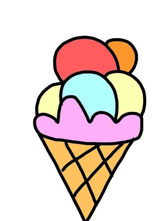 冰淇凌简笔画图案图片