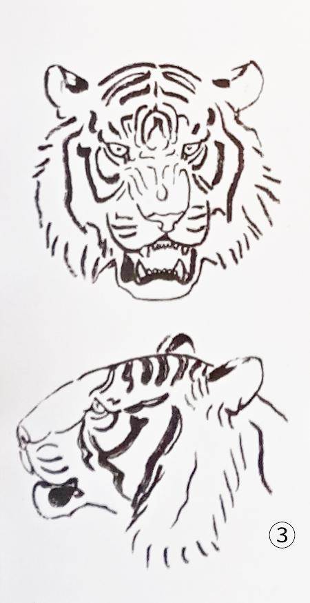简单老虎画 帅气图片