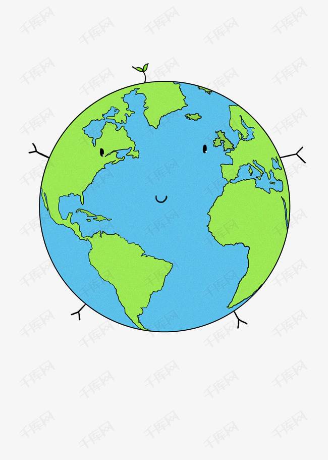 地球漫画 简单图片
