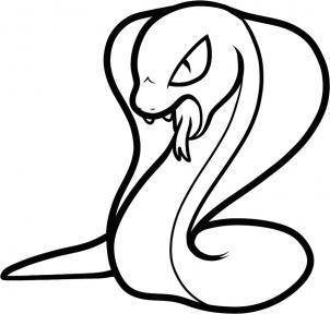 蛇简笔画简单又漂亮图片