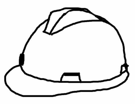 建筑工人帽子简笔画图片