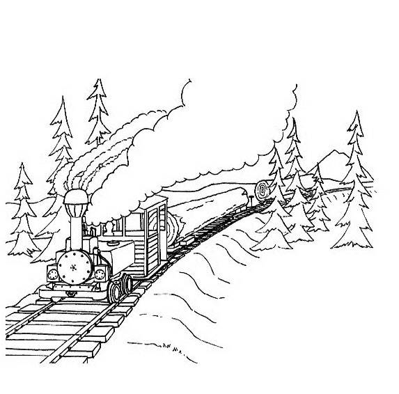 铁路线简笔画图片