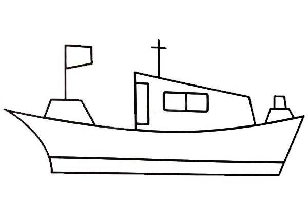 渔船画法简笔画图片