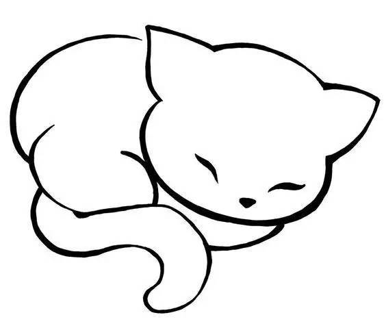 202最新猫猫简笔画 猫的简笔画 简单又好看 