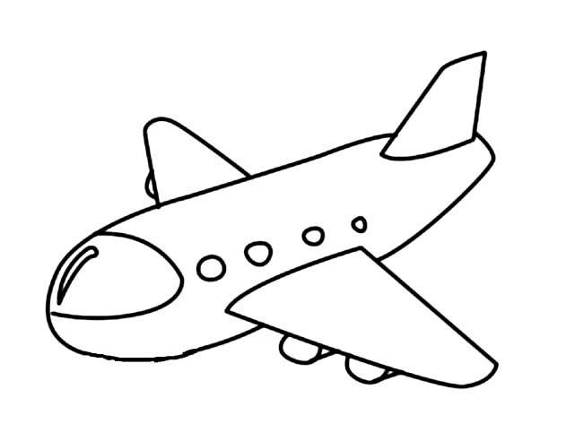 大型客机简笔画起飞图片
