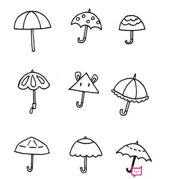 雨伞的简笔画怎么画图片