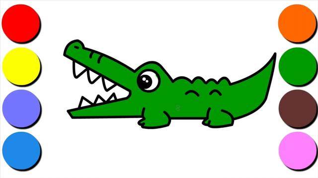 卡通鳄鱼简笔画怎么画怎么画鳄鱼最简单鳄鱼简笔画步骤教程超简单