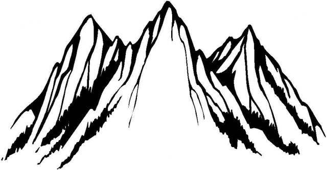 怎么画一座山高山图片