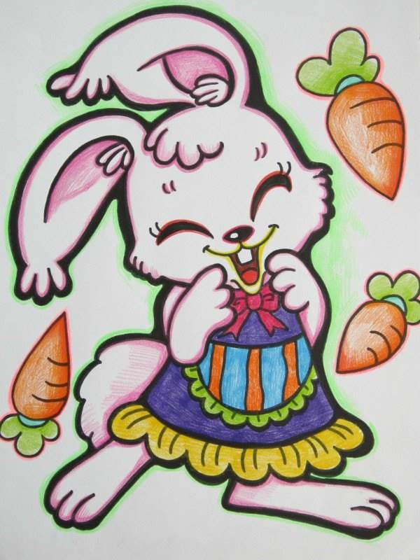 小兔子画最萌图片