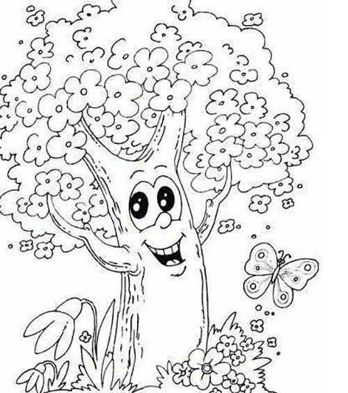 春天的大树简笔画简单图片