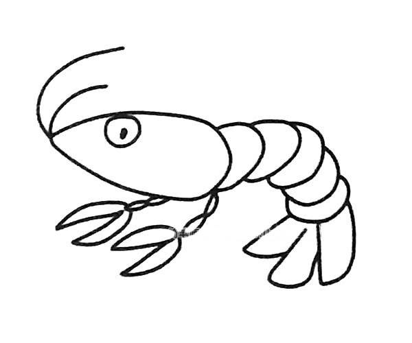 小虾的简笔画生气图片