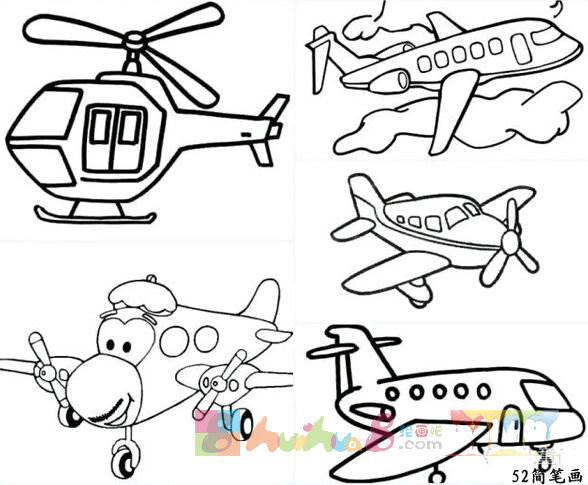 儿童飞机灯简笔画图片