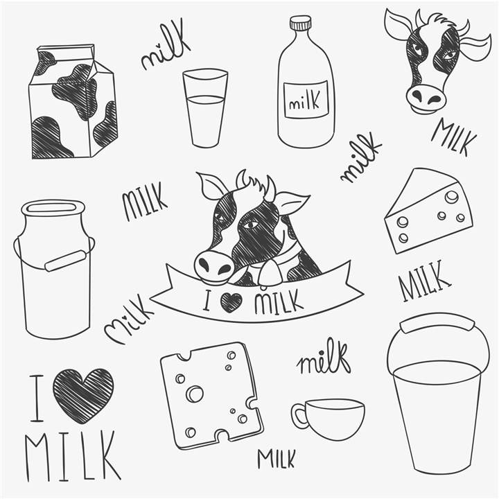 牛奶简笔画回收图片