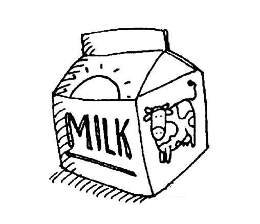 过期牛奶简笔画图片