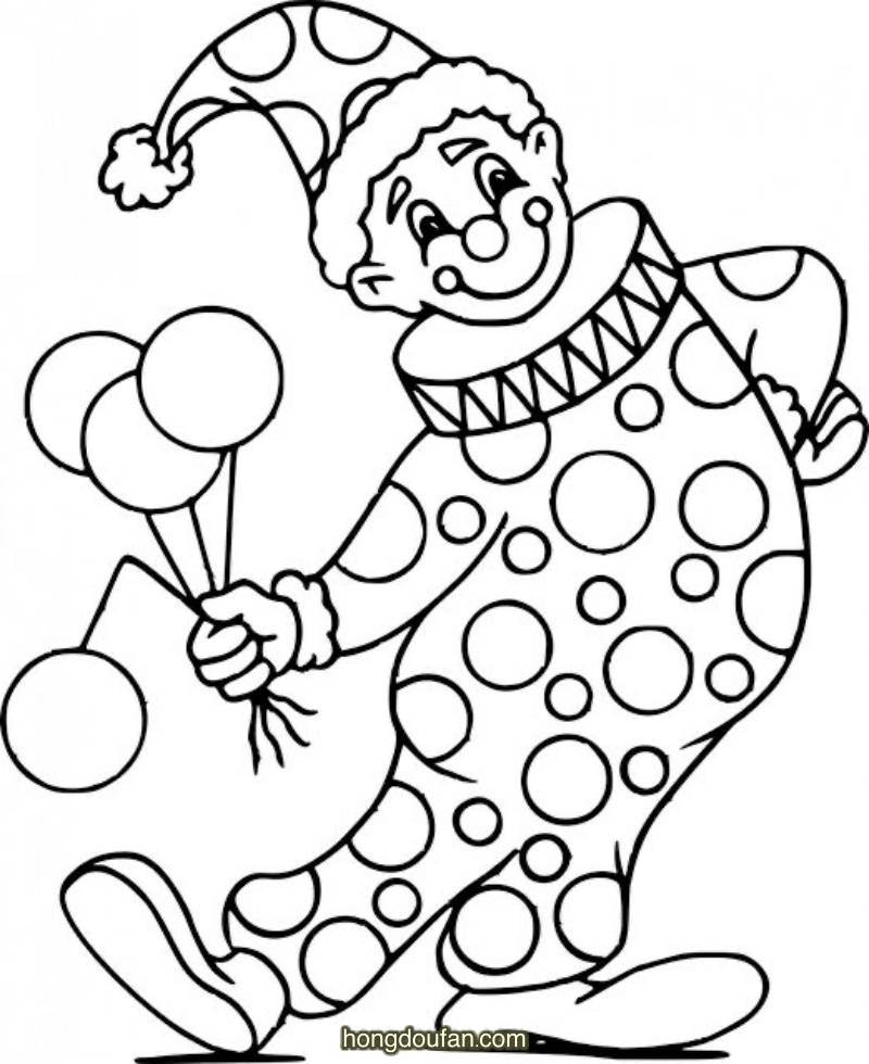 9款水彩绘马戏团元素矢量马戏团小丑在表演的简笔画图片