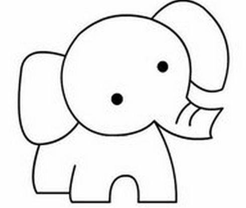 大象表演简笔画图片