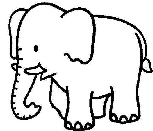 大象简笔画可爱 画法图片