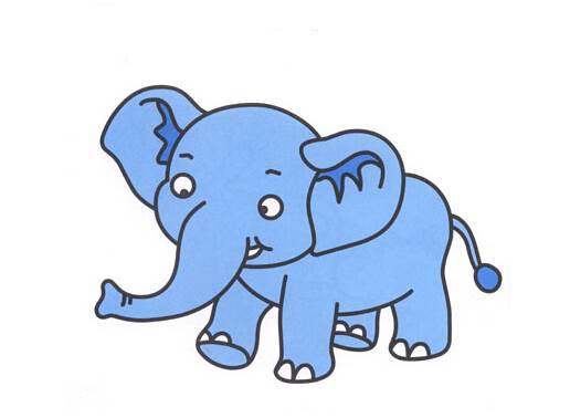 大象简笔画 背景图片