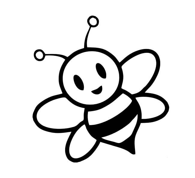 蜜蜂怎么画简笔画儿童图片