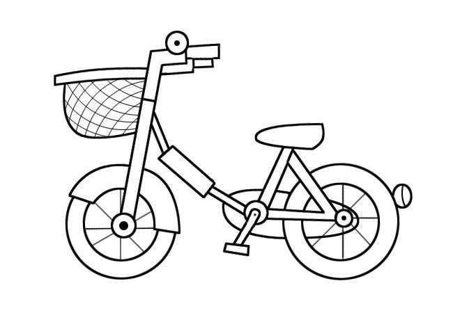 独轮自行车简笔画图片
