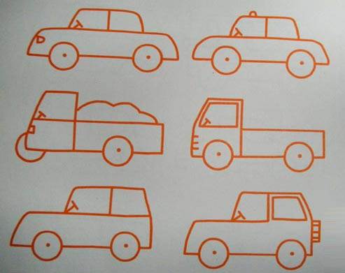 小汽车简笔画 小汽车简笔画幼儿园