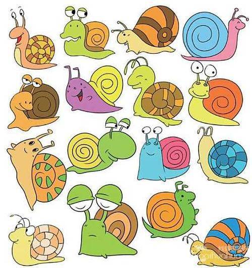 蜗牛简笔画 蜗牛简笔画彩色可爱