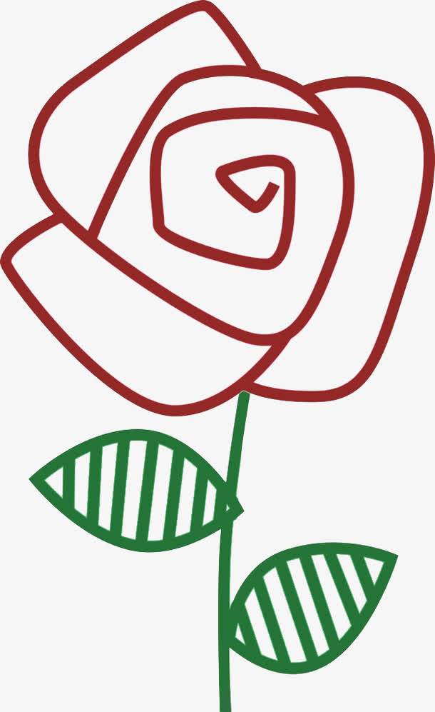 红玫瑰简笔画一朵玫瑰花简笔画玫瑰的图片大全简笔画一朵玫瑰花简笔画
