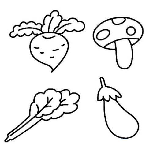 美味的蔬菜简笔画图片