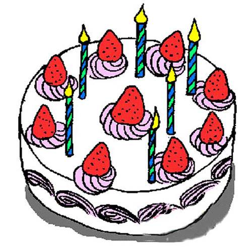 生日蛋糕彩色简笔画的画法图片生日蛋糕简笔画就分享到这里,了解更多