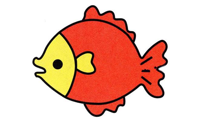 鱼的简笔画法彩色图片