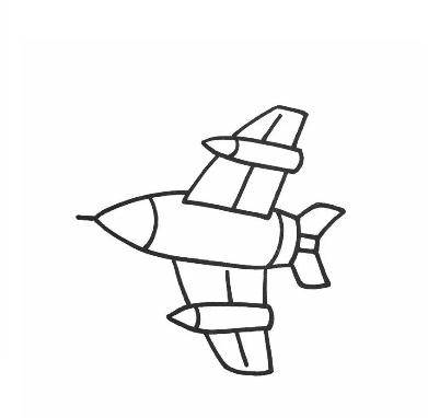 战斗机简笔画法图片
