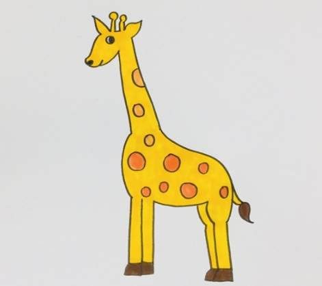 怎样画长颈鹿图片