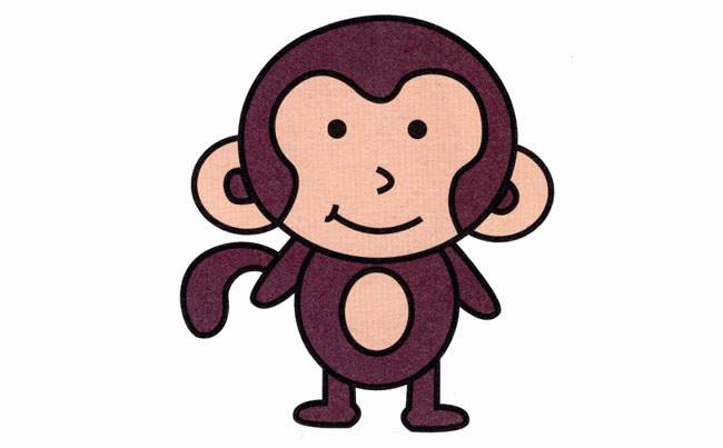 猴子简笔画 猴子简笔画彩色